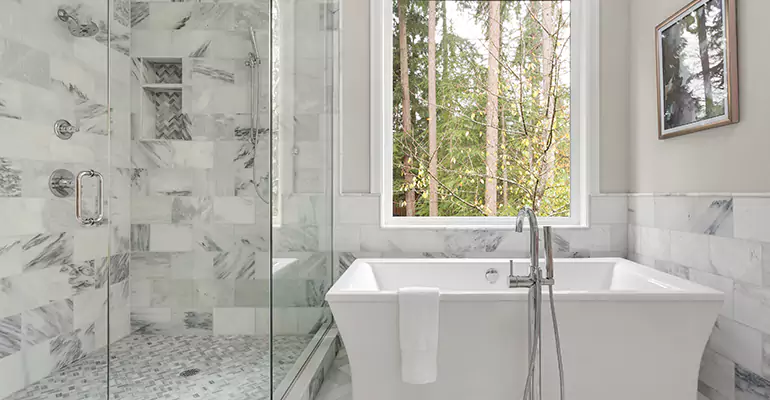 Bathtub to Tile Shower Conversion in Roanoke